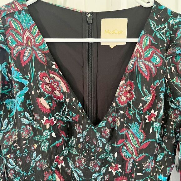 ModCloth Floral Metallic Maxi Dress - Picture 3 of 9